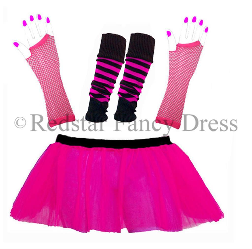 Neon Tutu Set And Accessories 1980s Skirt Fancy Dress Hen Party Costume 80s Ebay 3847